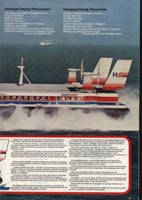 The Hoverspeed 1982 brochure, including timetables - Centre-fold pages showing how the SRN4 Super 4 (Mk III) hovercraft works, and specifications of it